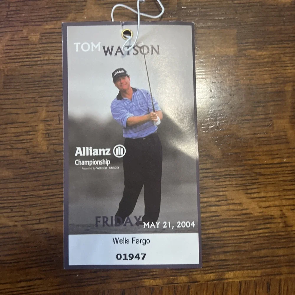 2004 Allianz Championship Tournament Ticket Tom Watson TCI